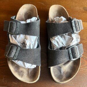 Birkenstocks Chocolate Brown Unisex Big Buckle Size 41